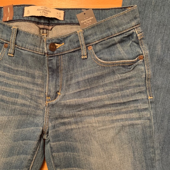 Abercrombie & Fitch Emma Distressed Perfect Stretch Bootcut Jeans 4L - Picture 5 of 12
